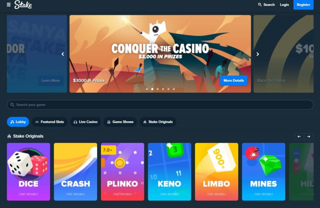 stake casino play online